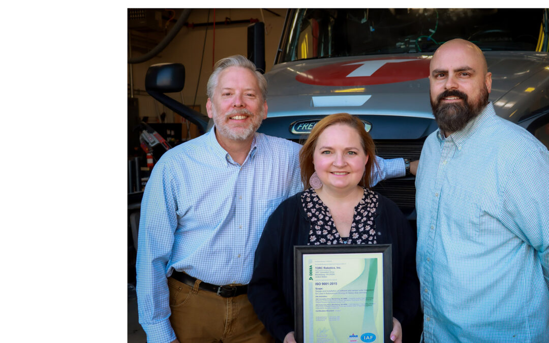 Torc Blacksburg Receives ISO 9001:2015 Certification for Quality Management