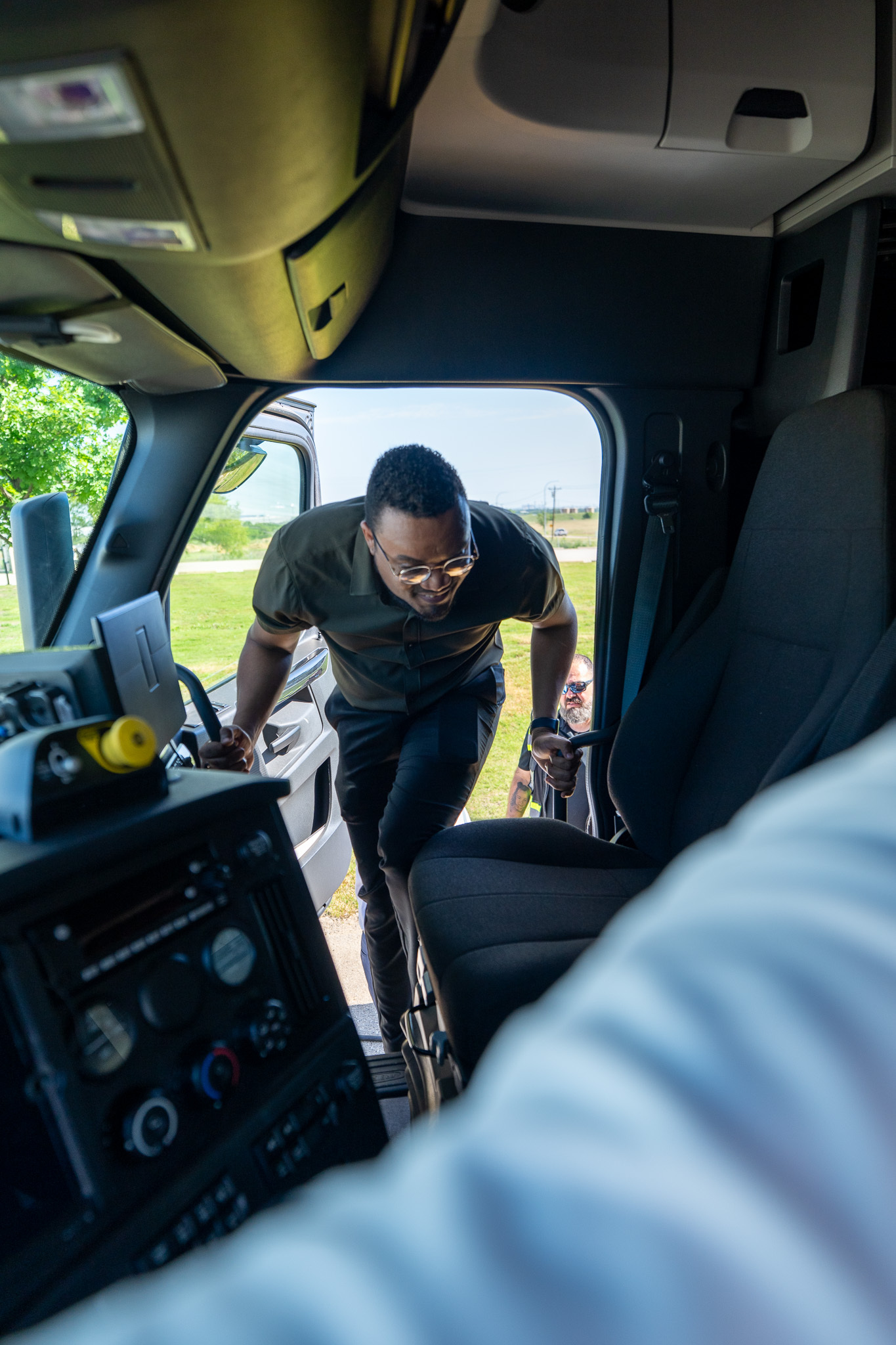 climbing-in-the-truck