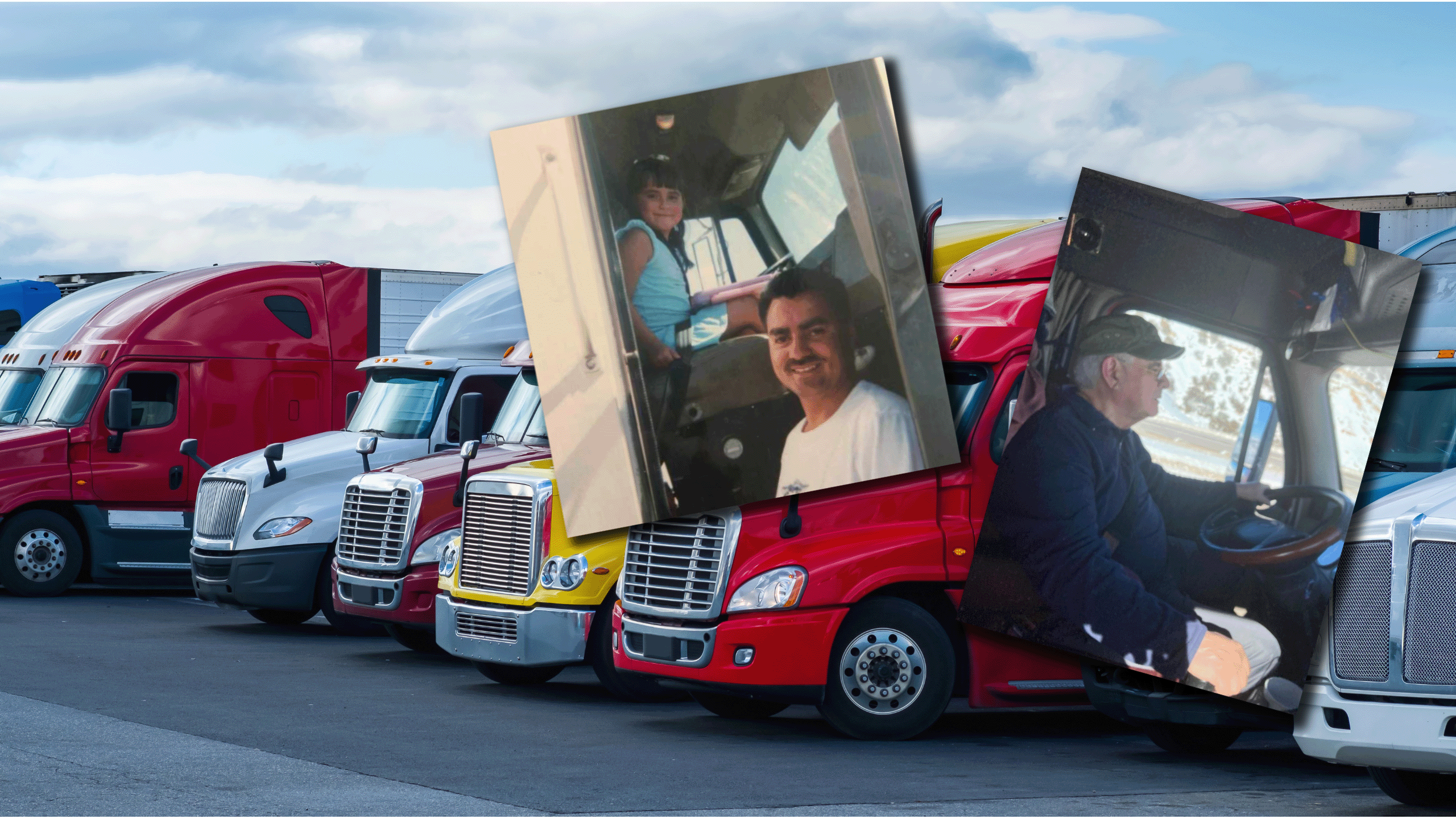 Elmer Enrique Sandoval, and Izzy Johnson's father, Wilfredo Latorre Thank A Trucker Week 2023